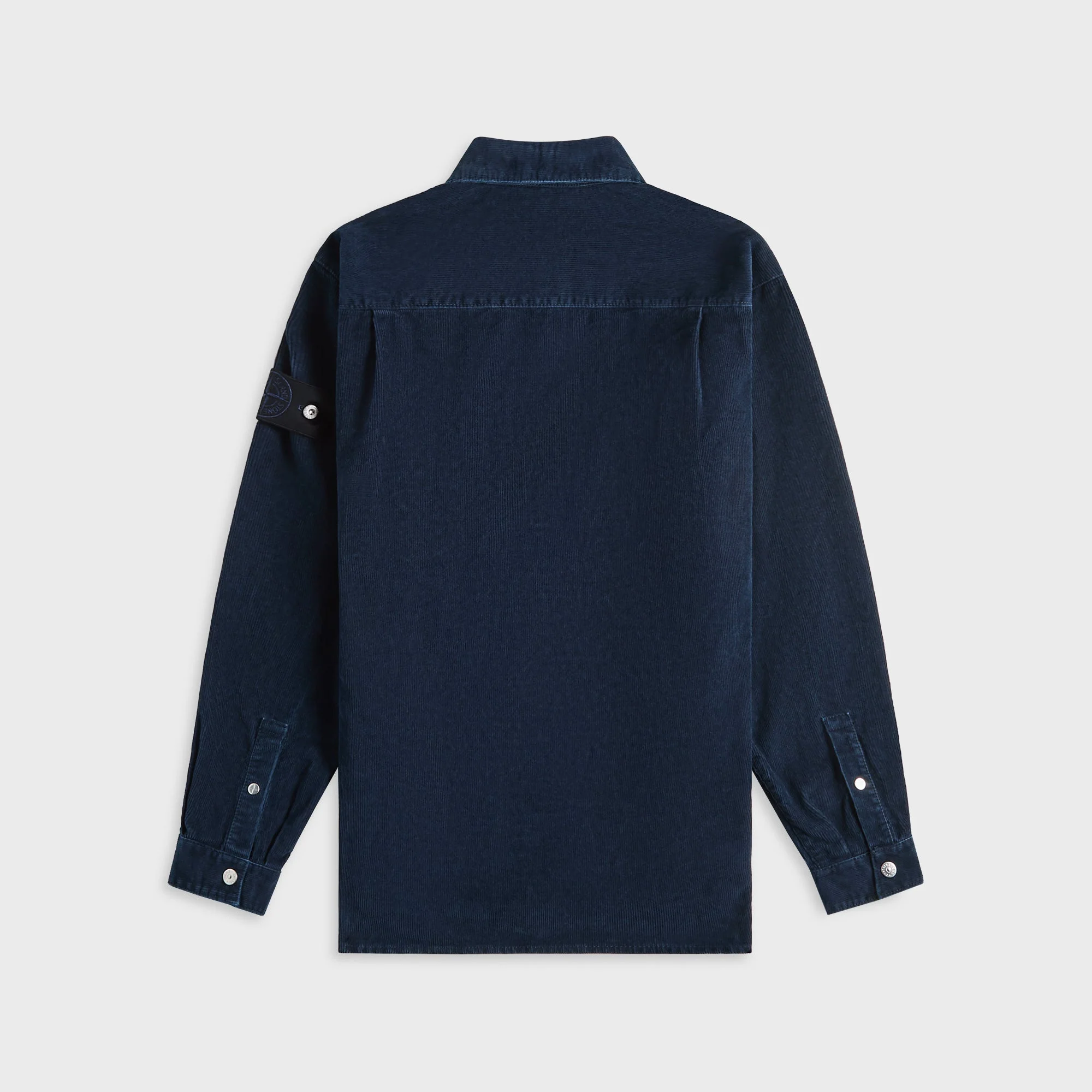 Stone Island Logo Appliqued Cotton Corduroy Overshirt