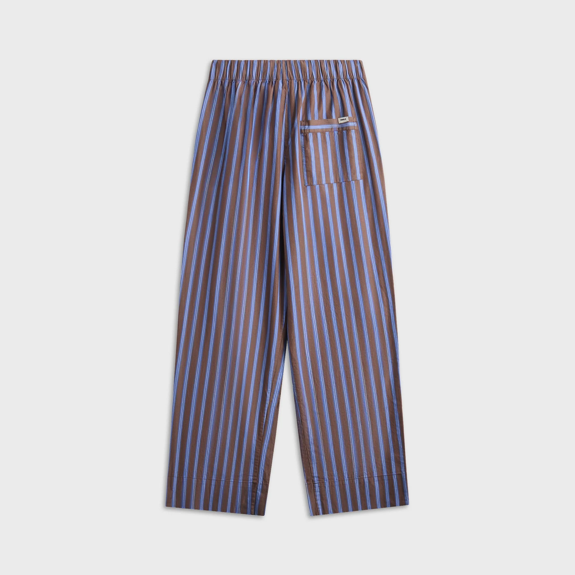 Tekla Chestnut Stripes Poplin Pyjama Pant