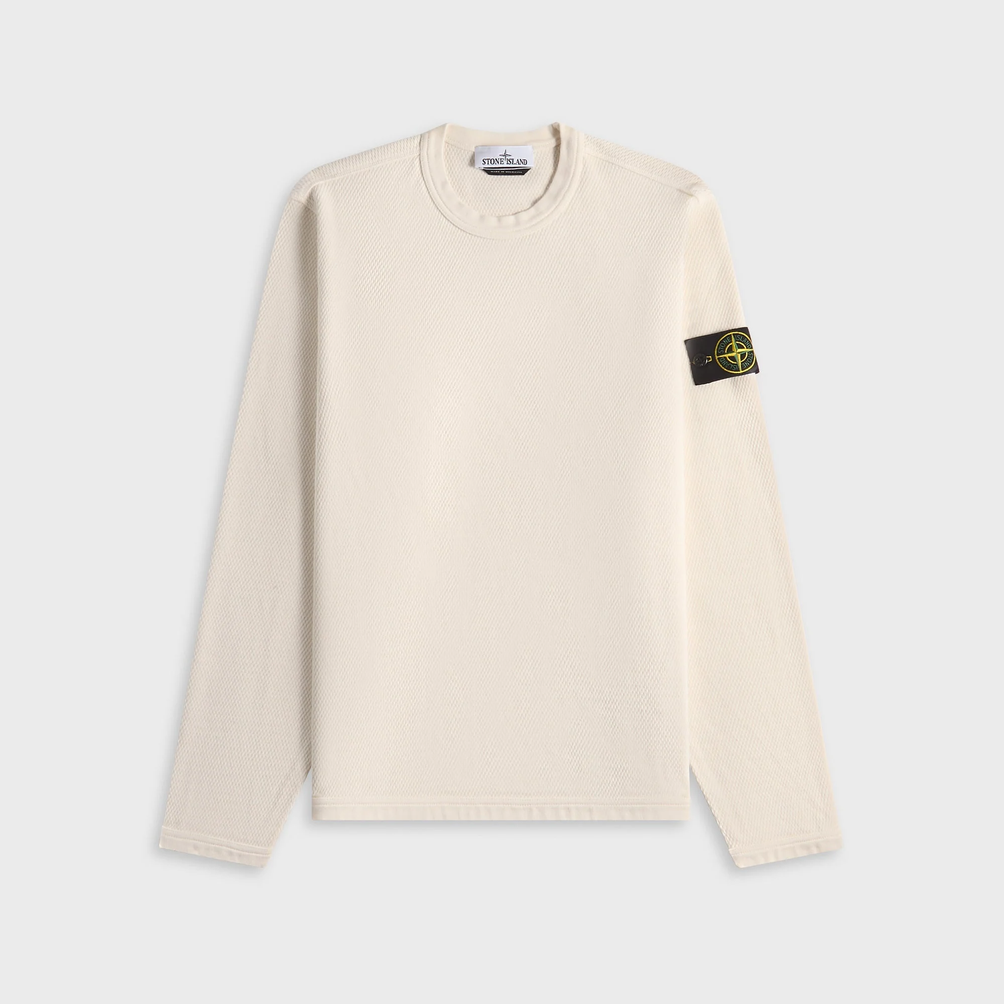 Stone Island Mesh Stitch Organic Cotton Crewneck Sweater