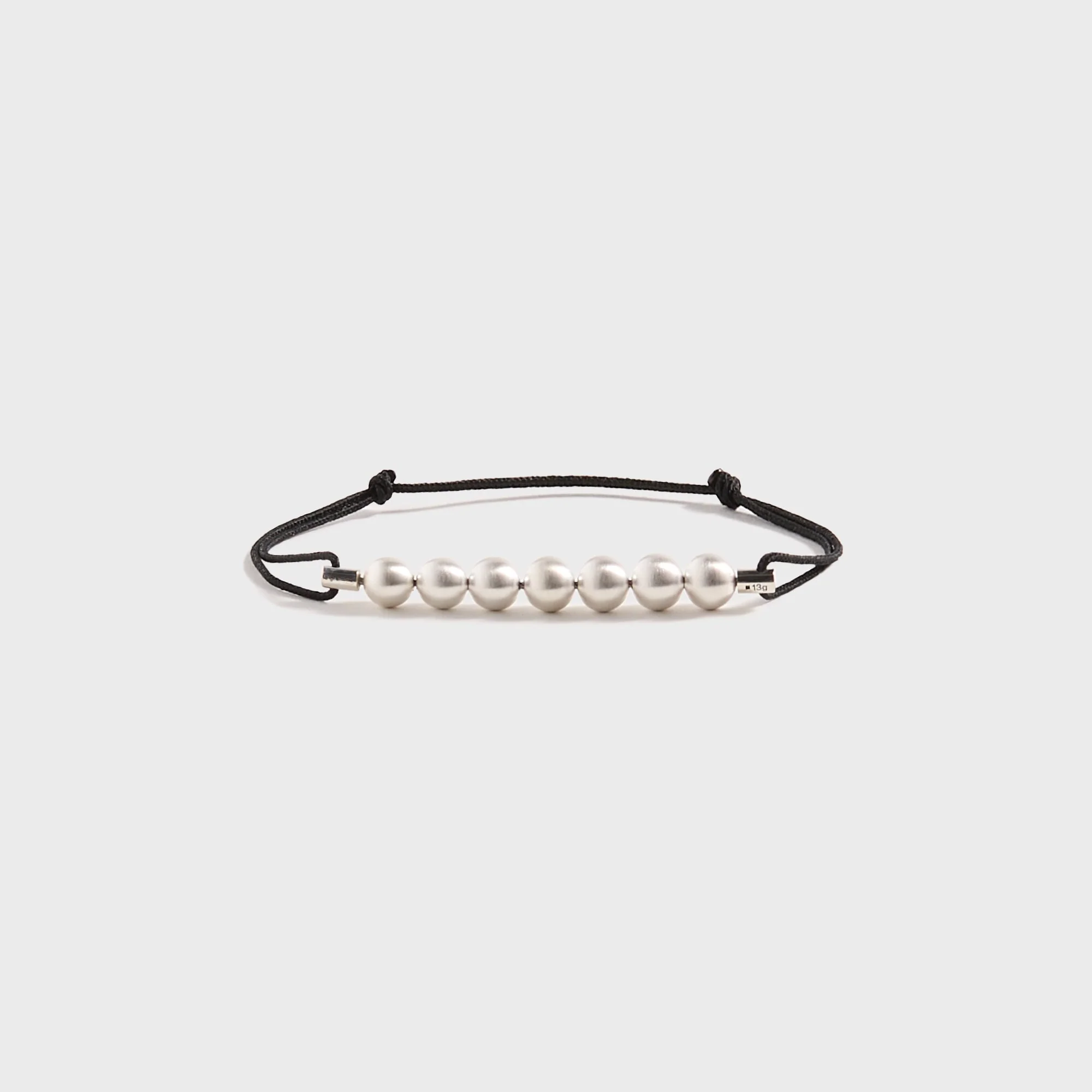 Le Gramme 13G Sterling Silver 7 Beads Cord Bracelet Le Gramme 13G Sterling Silver 7 Beads Cord Bracelet