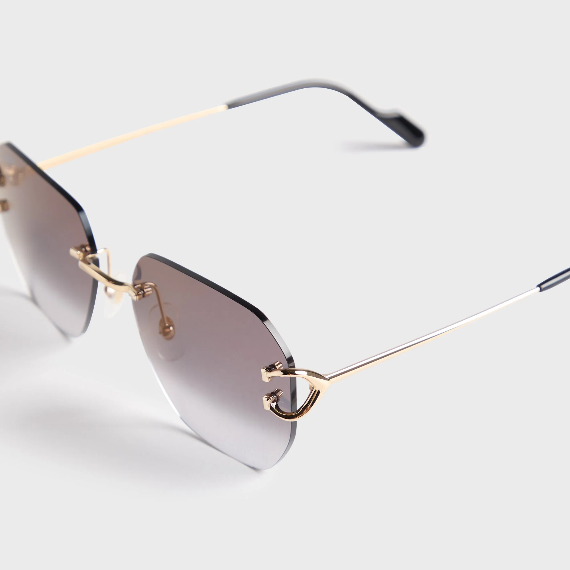 Cartier Rectangle 58 Sunglass Unisex Metal