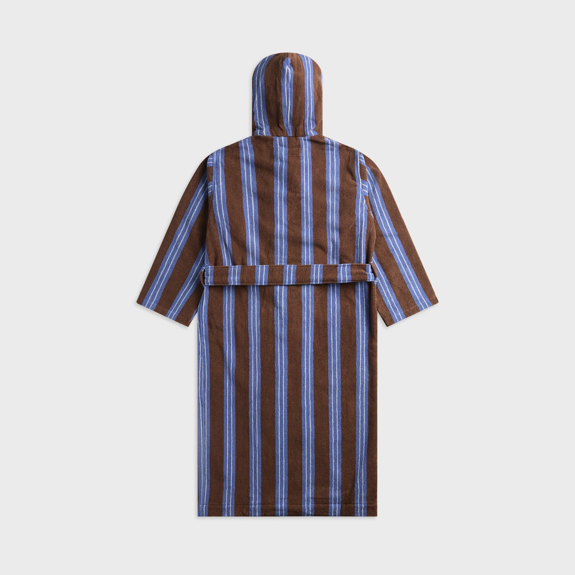 Tekla Striped Hooded Cotton Robe