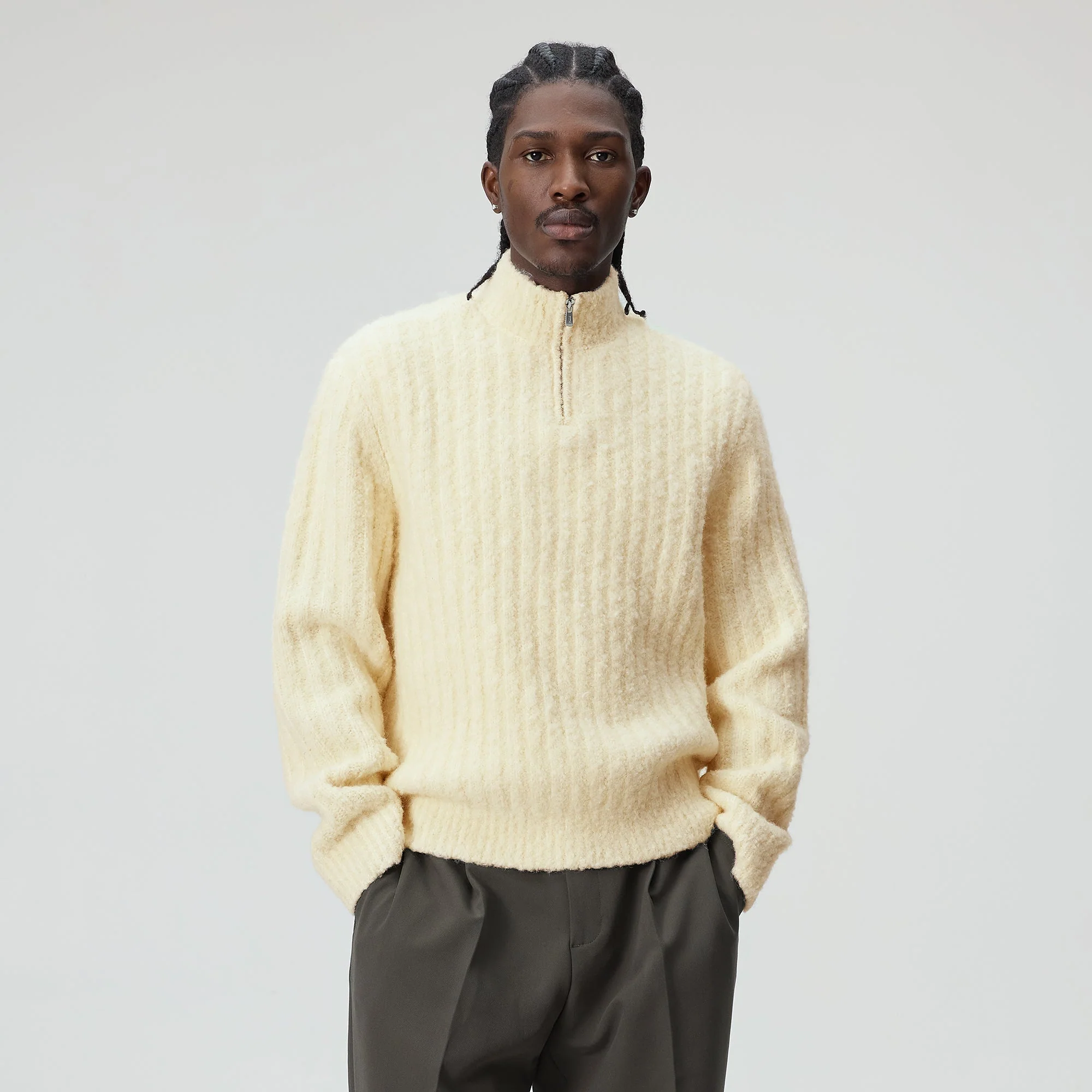 &Kin Boucle Wyatt Quarter Zip
