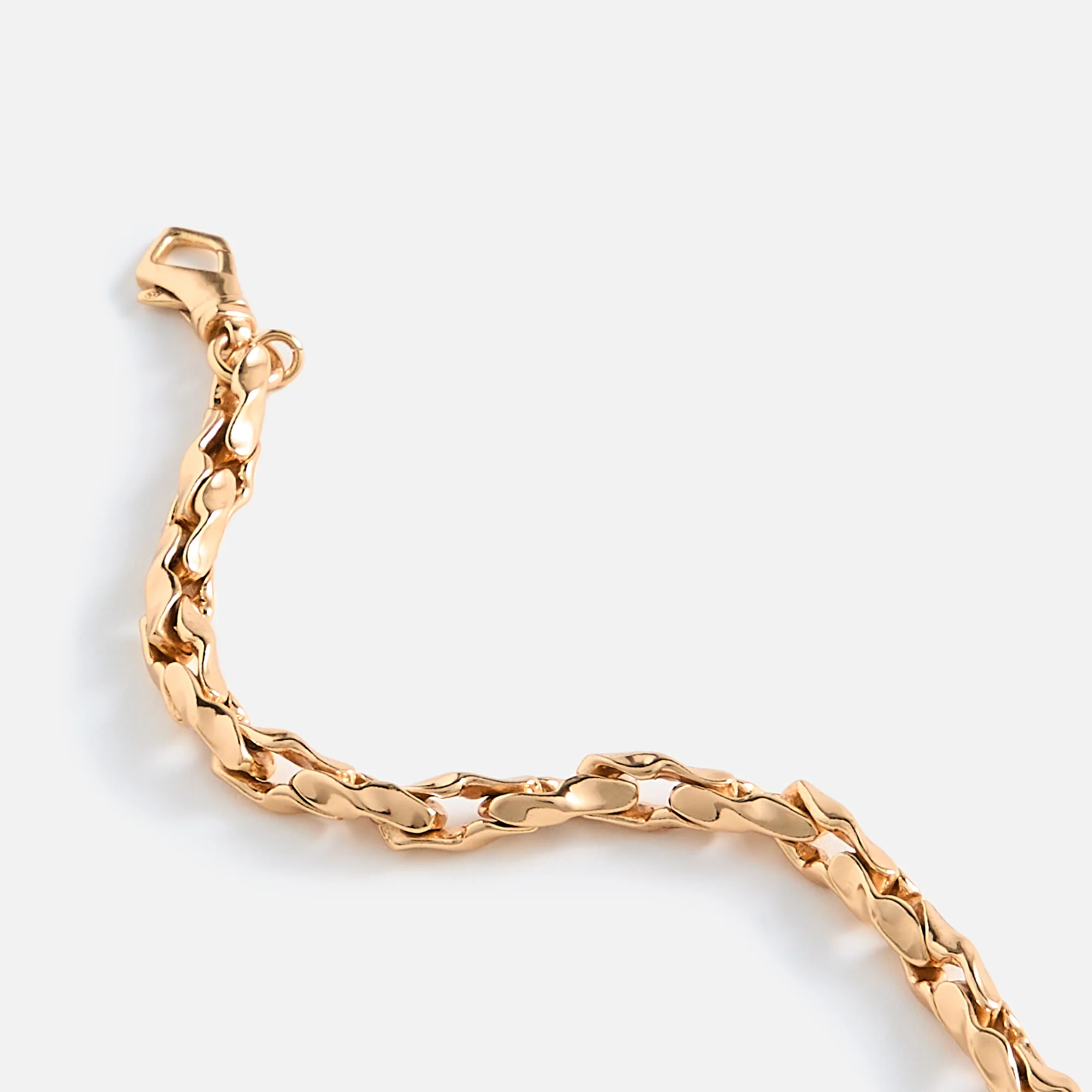 Emanuele Bicocchi Gold Hammered Chain Bracelet (Large)