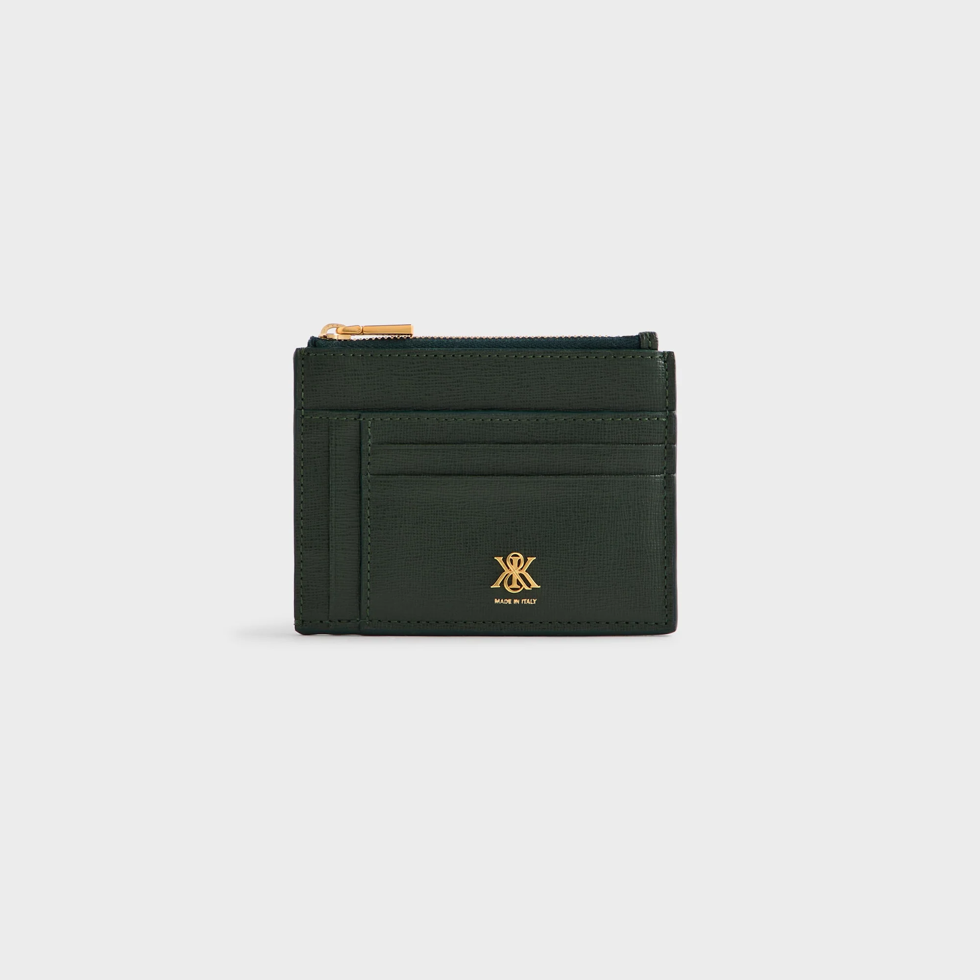Kith Saffiano Leather Zip Card Case