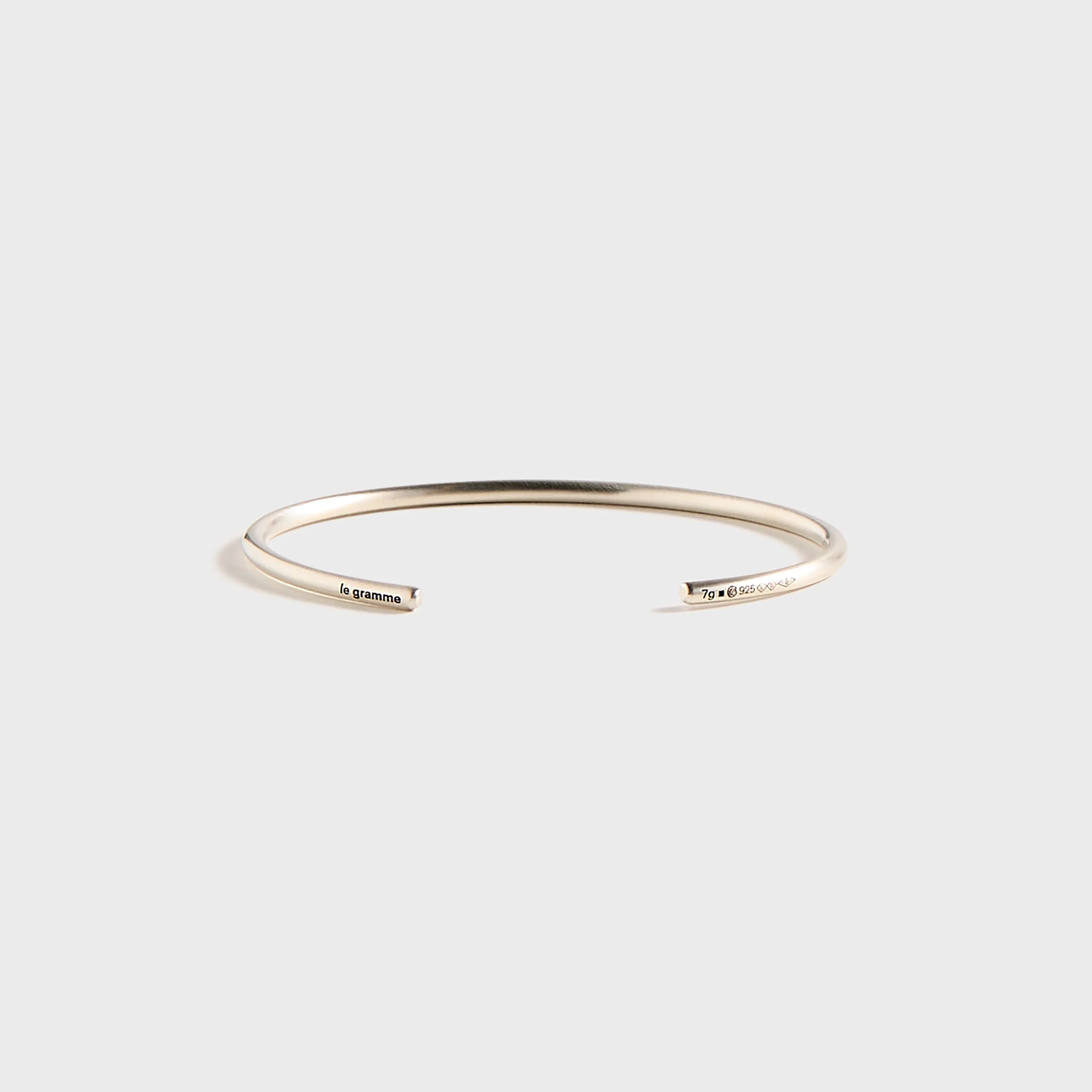 Le Gramme 7g Brushed Sterling Silver Bangle Bracelet
