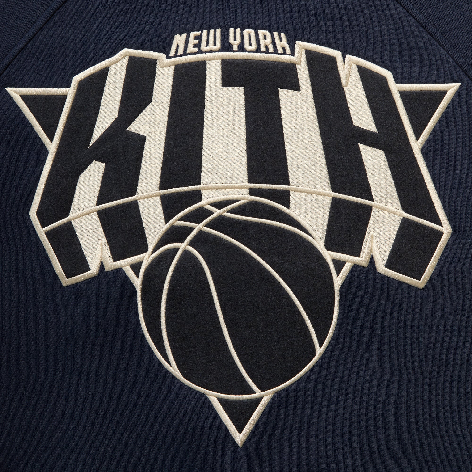 Kith for the New York Knicks Cutoff Nelson Raglan Vintage Crewneck