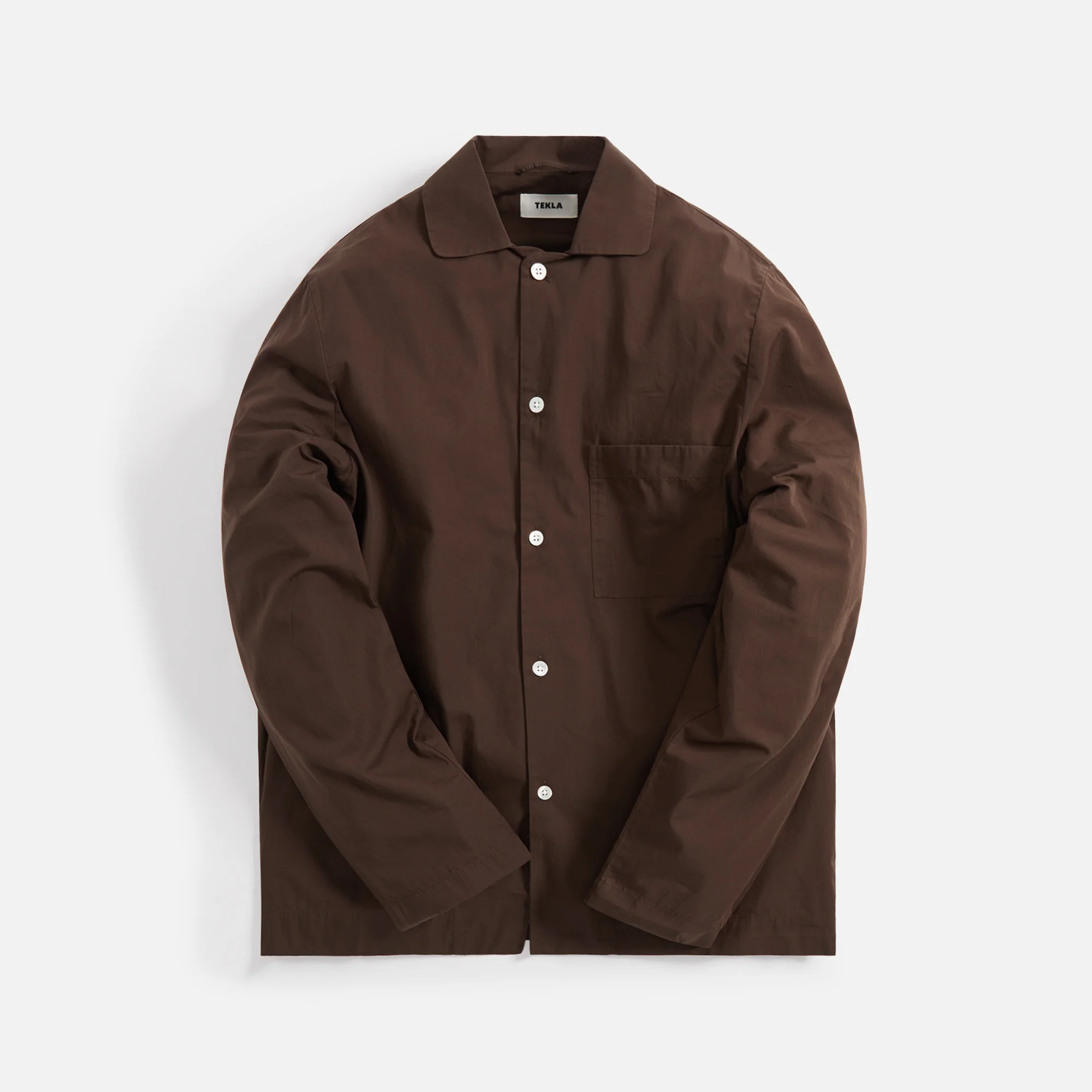 Tekla Poplin Long Sleeve Pajama Shirt