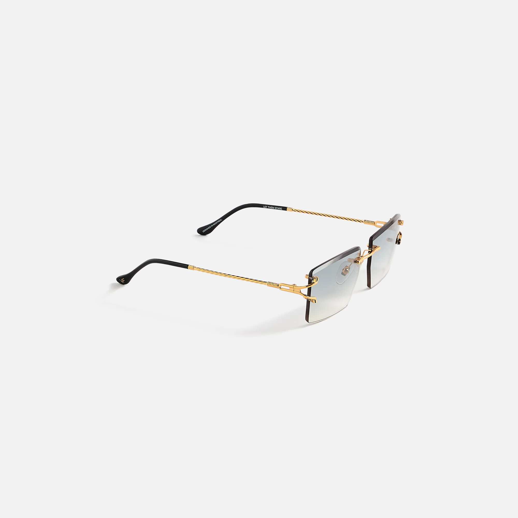 Vintage Frames Icon Drill Mount 24kt Yellow Gold