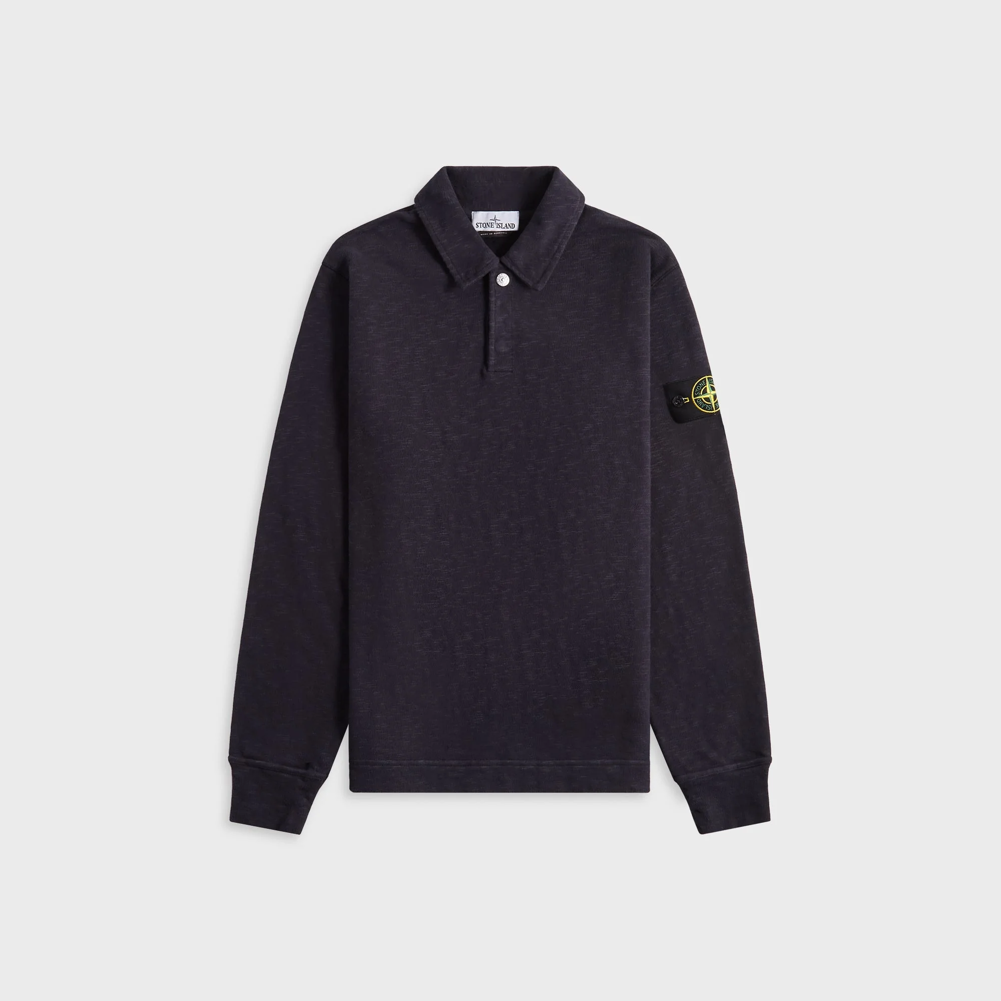 Stone Island Brushed Heavy Cotton Long Sleeve Polo